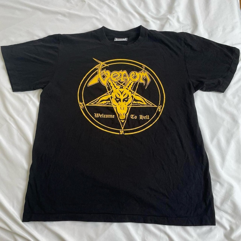 Vintage Venom Band Tee - Black and Yellow